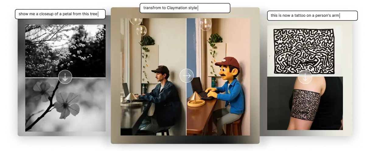 What tools support AI context-based image editing and generation?